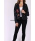 buy bulk jacket Faux leather perfecto print ethnic floral 101 IDEES 1942P